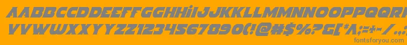 Indigodemoncondital Font – Gray Fonts on Orange Background