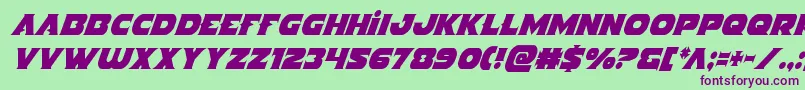 Indigodemoncondital Font – Purple Fonts on Green Background