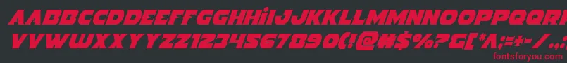 Indigodemoncondital Font – Red Fonts on Black Background