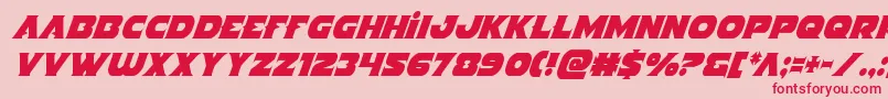 Indigodemoncondital Font – Red Fonts on Pink Background