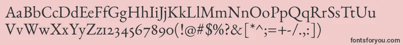 EbGaramond Font – Black Fonts on Pink Background