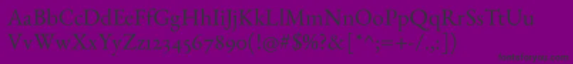 Шрифт EbGaramond – чёрные шрифты на фиолетовом фоне