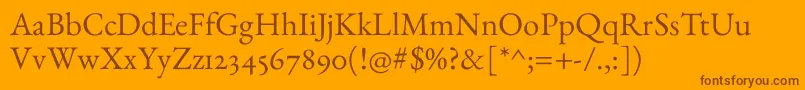 EbGaramond Font – Brown Fonts on Orange Background