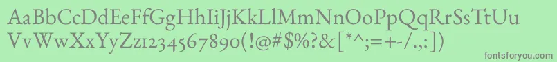 EbGaramond Font – Gray Fonts on Green Background