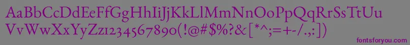 EbGaramond Font – Purple Fonts on Gray Background