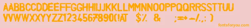 BudgetstenBled Font – Orange Fonts on Pink Background