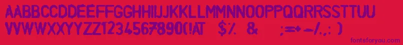 BudgetstenBled Font – Purple Fonts on Red Background