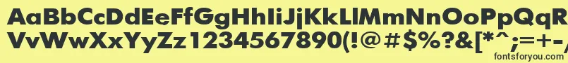 FuturisBold110b Font – Black Fonts on Yellow Background