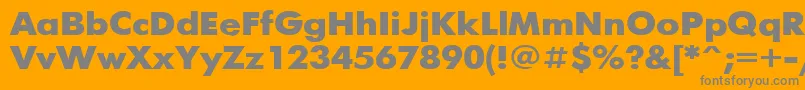 FuturisBold110b Font – Gray Fonts on Orange Background