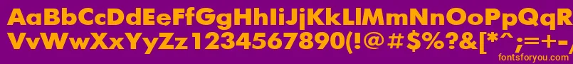 FuturisBold110b Font – Orange Fonts on Purple Background