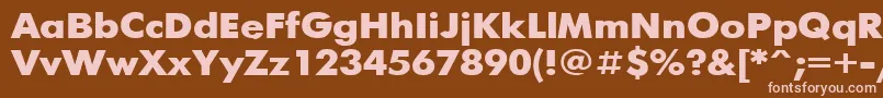 FuturisBold110b Font – Pink Fonts on Brown Background
