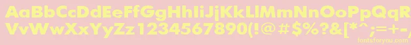 FuturisBold110b Font – Yellow Fonts on Pink Background