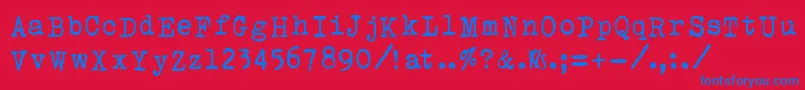 UraniaCzech Font – Blue Fonts on Red Background