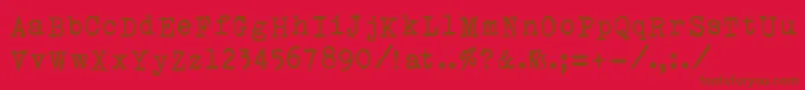 UraniaCzech Font – Brown Fonts on Red Background