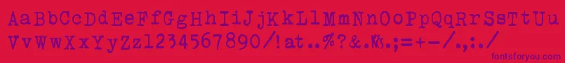 UraniaCzech Font – Purple Fonts on Red Background