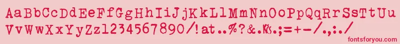 UraniaCzech Font – Red Fonts on Pink Background