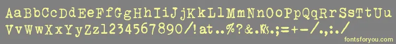 UraniaCzech Font – Yellow Fonts on Gray Background
