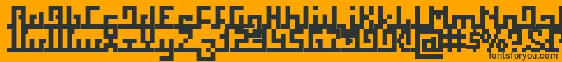 Squab Font – Black Fonts on Orange Background