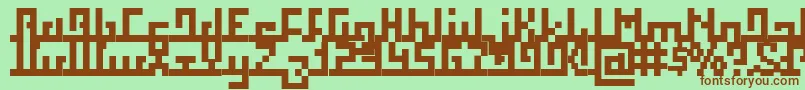 Шрифт Squab – коричневые шрифты на зелёном фоне