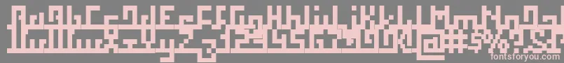 フォントSquab – 灰色の背景にピンクのフォント
