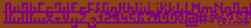 Шрифт Squab – фиолетовые шрифты на коричневом фоне