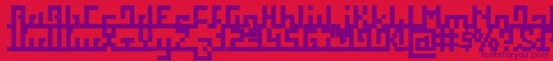 Squab Font – Purple Fonts on Red Background