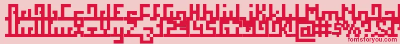 Squab Font – Red Fonts on Pink Background