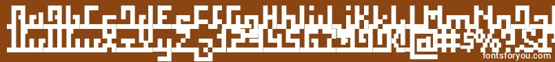 フォントSquab – 茶色の背景に白い文字