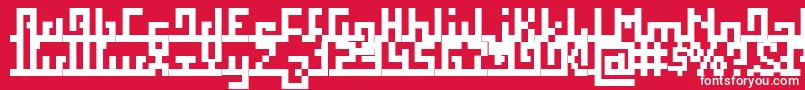 フォントSquab – 赤い背景に白い文字