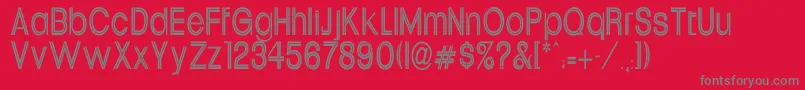 UptightCn Font – Gray Fonts on Red Background