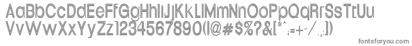 Czcionka UptightCn – szare czcionki