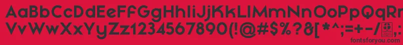 MayekaBoldDemo Font – Black Fonts on Red Background