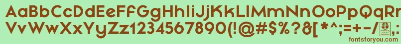 MayekaBoldDemo Font – Brown Fonts on Green Background