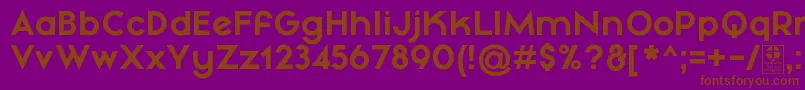 Шрифт MayekaBoldDemo – коричневые шрифты на фиолетовом фоне