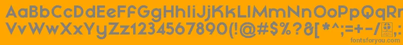 MayekaBoldDemo Font – Gray Fonts on Orange Background