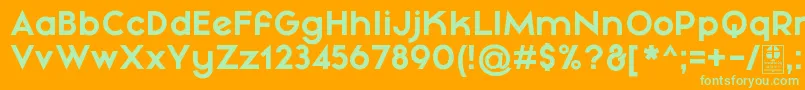 MayekaBoldDemo Font – Green Fonts on Orange Background