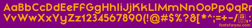 MayekaBoldDemo Font – Orange Fonts on Purple Background