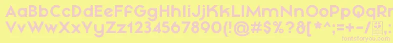 MayekaBoldDemo Font – Pink Fonts on Yellow Background