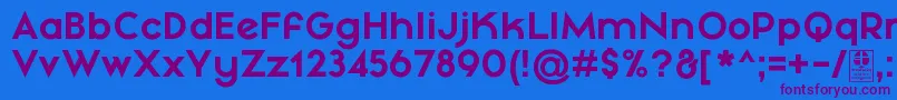 MayekaBoldDemo Font – Purple Fonts on Blue Background