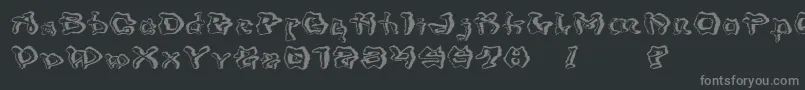 フォントMondrongoTrash – 黒い背景に灰色の文字