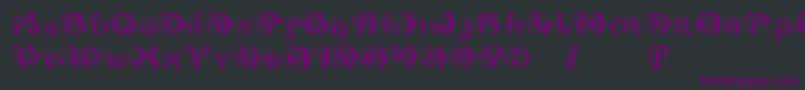 フォントMondrongoTrash – 黒い背景に紫のフォント