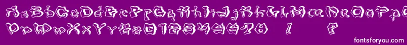 フォントMondrongoTrash – 紫の背景に白い文字