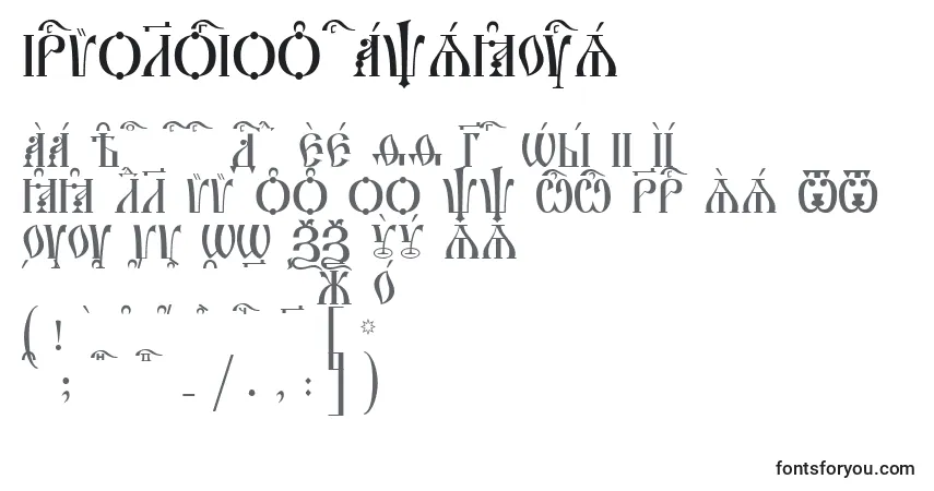 Czcionka IrmologionCapsKucs – alfabet, cyfry, specjalne znaki