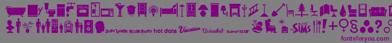 Simbats Font – Purple Fonts on Gray Background