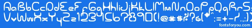 Шрифт Spaceworm02Erc2006 – белые шрифты на синем фоне