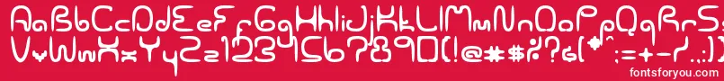 Spaceworm02Erc2006 Font – White Fonts on Red Background