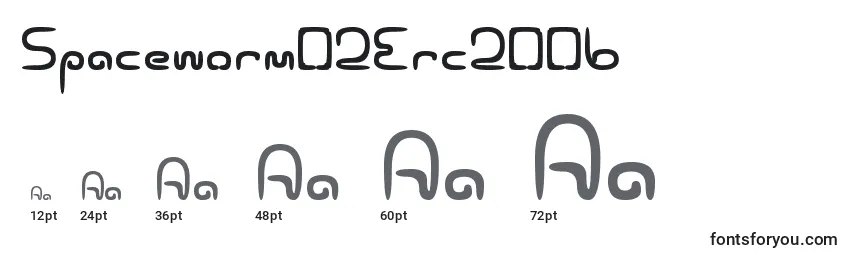 Размеры шрифта Spaceworm02Erc2006