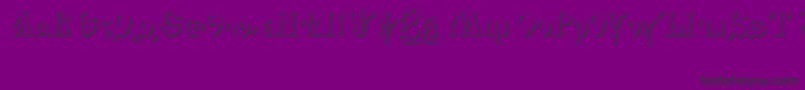 IzhitsashadowcttRegular-Schriftart – Schwarze Schriften auf violettem Hintergrund