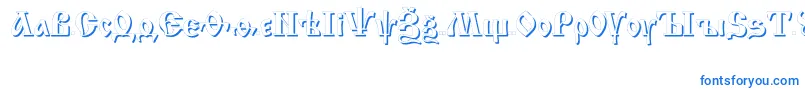IzhitsashadowcttRegular-fontti – siniset fontit valkoisella taustalla