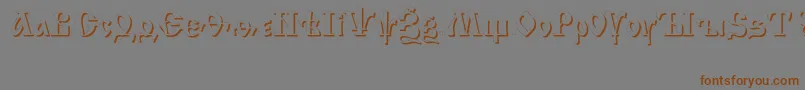 IzhitsashadowcttRegular Font – Brown Fonts on Gray Background